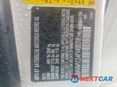 Zdjęcie 13 z 13 samochodu: 2015 BMW X1 SDRIVE28I VIN:WBAVM1C54FV498316 - miniatura