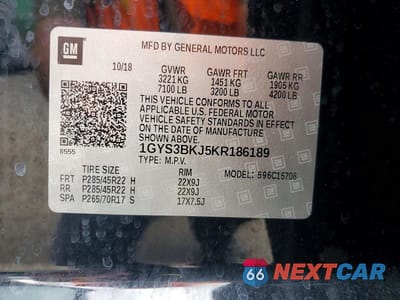Zdjęcie 13 z 13 samochodu: 2019 CADILLAC ESCALADE LUXURY VIN:1GYS3BKJ5KR186189 - miniatura