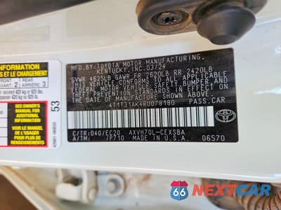 Zdjęcie 13 z 13 samochodu: 2024 TOYOTA CAMRY HYBRID SE NIGHTSHADE VIN:4T1T31AK4RU078180 - miniatura