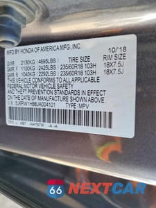Zdjęcie 13 z 13 samochodu: 2018 HONDA CR-V EXL VIN:5J6RW1H88JA004101 - miniatura