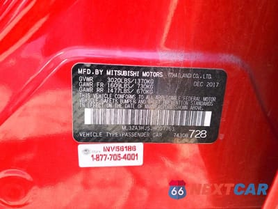 Zdjęcie 12 z 12 samochodu: 2018 MITSUBISHI MIRAGE ES VIN:ML32A3HJ5JH007763 - miniatura