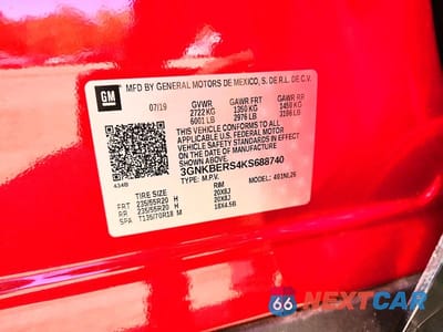 Zdjęcie 13 z 13 samochodu: 2019 CHEVROLET BLAZER RS VIN:3GNKBERS4KS688740 - miniatura