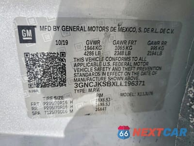 Zdjęcie 12 z 12 samochodu: 2020 CHEVROLET TRAX LS VIN:3GNCJKSBXLL196371 - miniatura