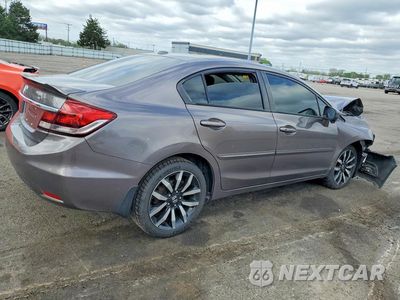 Trzecie zdjęcie samochodu z tyłu: 2015 HONDA CIVIC EXL VIN:19XFB2F90FE062178 - miniatura