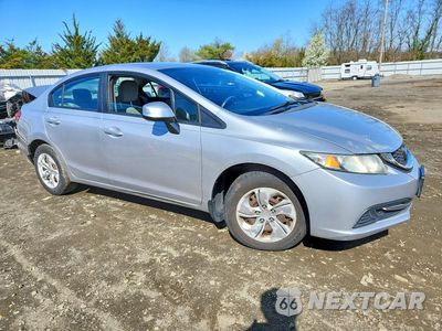 Czwarte zdjęcie samochodu z boku: 2013 HONDA CIVIC LX VIN:19XFB2F52DE206906 - miniatura