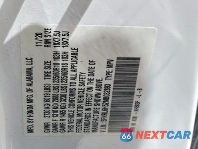 Zdjęcie 13 z 13 samochodu: 2021 HONDA ODYSSEY EX VIN:5FNRL6H52MB032893 - miniatura