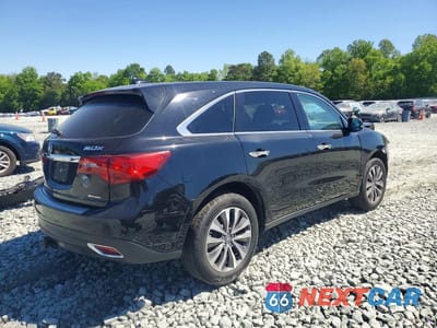 Trzecie zdjęcie samochodu z tyłu: 2016 ACURA MDX TECHNOLOGY VIN:5FRYD4H49GB021607 - miniatura