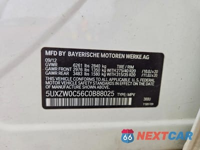 Zdjęcie 14 z 14 samochodu: 2012 BMW X5 XDRIVE35D VIN:5UXZW0C56C0B88025 - miniatura