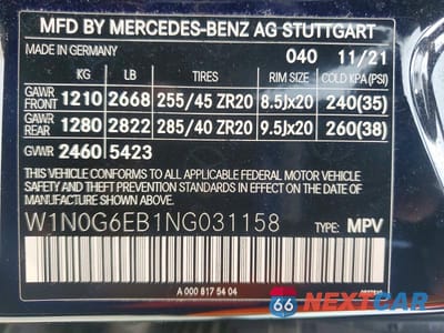 Zdjęcie 14 z 14 samochodu: 2022 MERCEDES-BENZ GLC 43 4MATIC AMG VIN:W1N0G6EB1NG031158 - miniatura