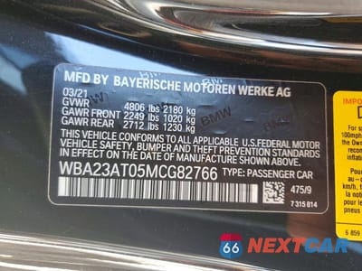 Zdjęcie 12 z 12 samochodu: 2021 BMW 430I VIN:WBA23AT05MCG82766 - miniatura