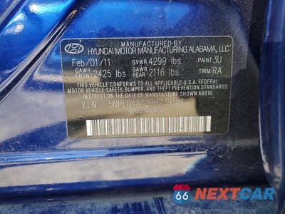 Zdjęcie 12 z 12 samochodu: 2011 HYUNDAI SONATA GLS VIN:5NPEB4AC2BH239104 - miniatura