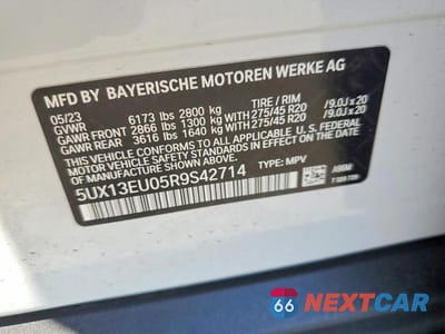 Zdjęcie 14 z 14 samochodu: 2024 BMW X5 SDRIVE 40I VIN:5UX13EU05R9S42714 - miniatura