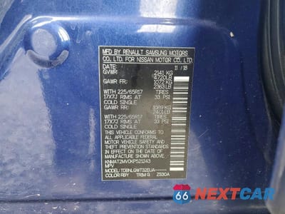 Zdjęcie 13 z 13 samochodu: 2019 NISSAN ROGUE SV VIN:KNMAT2MV0KP521243 - miniatura