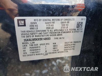 Zdjęcie 12 z 12 samochodu: 2013 GMC TERRAIN SLT VIN:2GKALWEKXD6148683 - miniatura