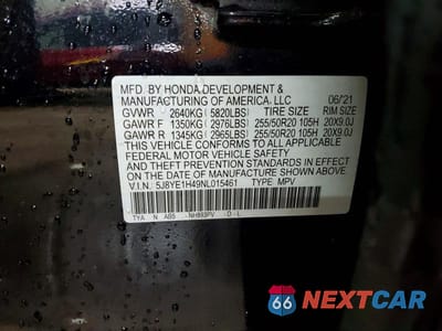 Zdjęcie 12 z 12 samochodu: 2022 ACURA MDX TECHNOLOGY VIN:5J8YE1H49NL015461 - miniatura