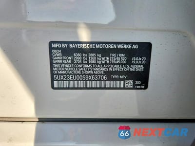 Zdjęcie 14 z 14 samochodu: 2025 BMW X5 XDRIVE40I VIN:5UX23EU00S9X63706 - miniatura
