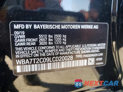 Zdjęcie 12 z 12 samochodu: 2020 BMW 740 I VIN:WBA7T2C09LCD20028 - miniatura