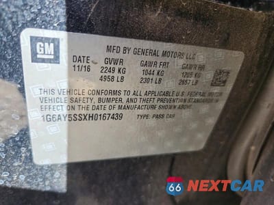 Zdjęcie 12 z 12 samochodu: 2017 CADILLAC CTS PREMIUM LUXURY VIN:1G6AY5SSXH0167439 - miniatura