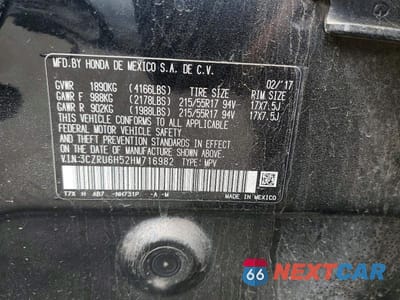 Zdjęcie 13 z 13 samochodu: 2017 HONDA HR-V EX VIN:3CZRU6H52HM716982 - miniatura