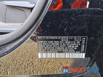 Zdjęcie 12 z 12 samochodu: 2013 VOLKSWAGEN JETTA BASE VIN:3VW2K7AJ9DM286529 - miniatura