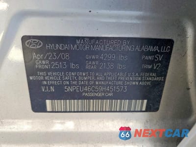 Zdjęcie 12 z 12 samochodu: 2009 HYUNDAI SONATA LIMITED VIN:5NPEU46C59H451573 - miniatura