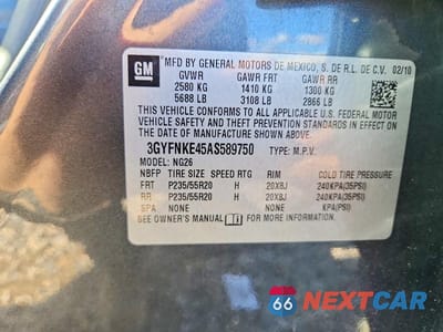 Zdjęcie 12 z 12 samochodu: 2010 CADILLAC SRX PREMIUM COLLECTION VIN:3GYFNKE45AS589750 - miniatura