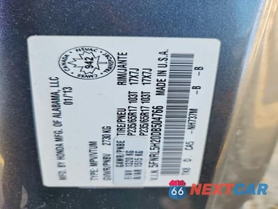 Zdjęcie 13 z 13 samochodu: 2013 HONDA ODYSSEY LX VIN:5FNRL5H20DB504766 - miniatura