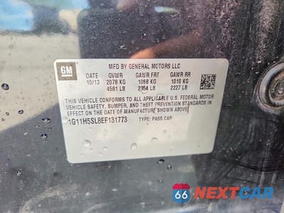 Zdjęcie 12 z 12 samochodu: 2014 CHEVROLET MALIBU LTZ VIN:1G11H5SL8EF131773 - miniatura