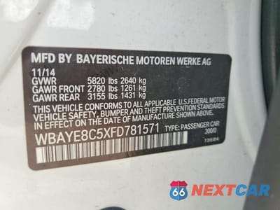 Zdjęcie 12 z 12 samochodu: 2015 BMW 750 LI VIN:WBAYE8C5XFD781571 - miniatura