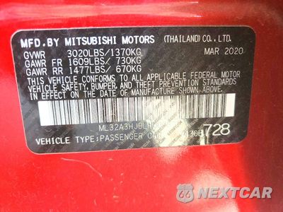 Zdjęcie 12 z 12 samochodu: 2020 MITSUBISHI MIRAGE ES VIN:ML32A3HJ9LH009874 - miniatura