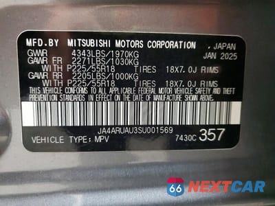 Zdjęcie 13 z 13 samochodu: 2025 MITSUBISHI OUTLANDER SPORT S VIN:JA4ARUAU3SU001569 - miniatura