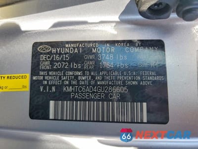 Zdjęcie 12 z 12 samochodu: 2016 HYUNDAI VELOSTER BASE VIN:KMHTC6AD4GU286605 - miniatura