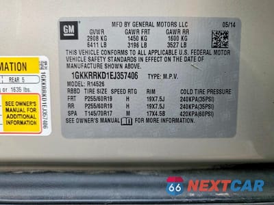 Zdjęcie 13 z 13 samochodu: 2014 GMC ACADIA SLT-1 VIN:1GKKRRKD1EJ357406 - miniatura