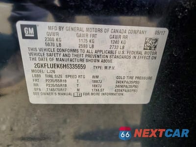 Zdjęcie 13 z 13 samochodu: 2017 GMC TERRAIN SLT VIN:2GKFLUEK6H6335659 - miniatura