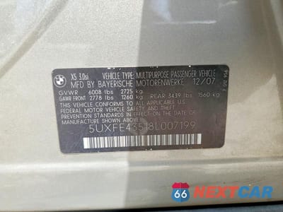 Zdjęcie 13 z 13 samochodu: 2008 BMW X5 3.0I VIN:5UXFE43518L007199 - miniatura