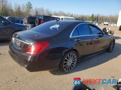 Trzecie zdjęcie samochodu z tyłu: 2017 MERCEDES-BENZ S 550 4MATIC VIN:WDDUF8FB5HA337511 - miniatura