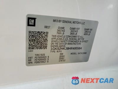 Zdjęcie 13 z 13 samochodu: 2017 GMC YUKON XL DENALI VIN:1GKS2HKJ8HR400584 - miniatura