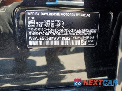 Zdjęcie 12 z 12 samochodu: 2019 BMW 540 I VIN:WBAJE5C59KWW18683 - miniatura