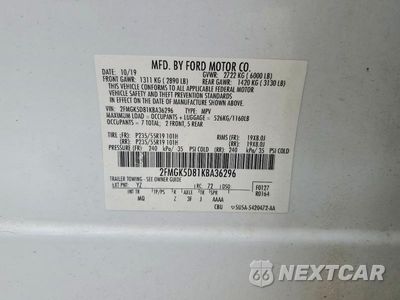 Zdjęcie 13 z 13 samochodu: 2019 FORD FLEX LIMITED VIN:2FMGK5D81KBA36296 - miniatura