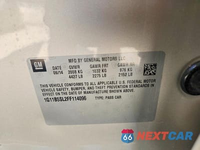 Zdjęcie 12 z 12 samochodu: 2015 CHEVROLET MALIBU LS VIN:1G11B5SL2FF114096 - miniatura