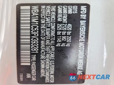 Zdjęcie 13 z 13 samochodu: 2015 BMW M235I VIN:WBA1M1C53FV393281 - miniatura