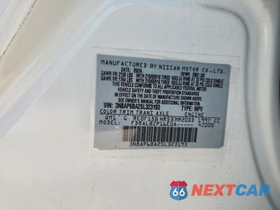 Zdjęcie 13 z 13 samochodu: 2025 NISSAN KICKS S VIN:3N8AP6BA2SL323193 - miniatura