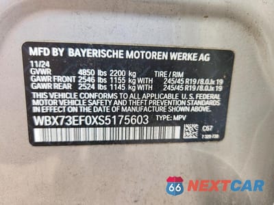 Zdjęcie 13 z 13 samochodu: 2025 BMW X1 XDRIVE28I VIN:WBX73EF0XS5175603 - miniatura