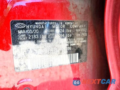 Zdjęcie 12 z 12 samochodu: 2020 HYUNDAI ELANTRA VALUE EDITION VIN:KMHD84LF1LU076286 - miniatura