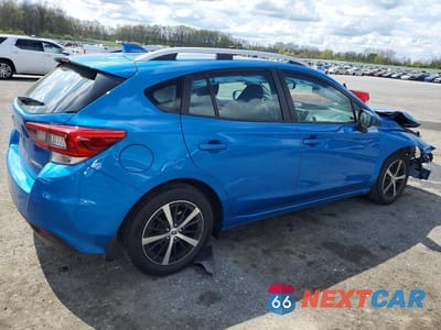 Trzecie zdjęcie samochodu z tyłu: 2022 SUBARU IMPREZA PREMIUM VIN:4S3GTAV67N3720605 - miniatura