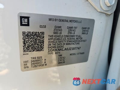 Zdjęcie 12 z 12 samochodu: 2018 GMC ACADIA SLE VIN:1GKKNKLA0JZ197747 - miniatura