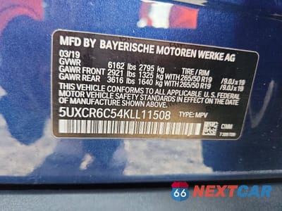 Zdjęcie 12 z 12 samochodu: 2019 BMW X5 XDRIVE40I VIN:5UXCR6C54KLL11508 - miniatura