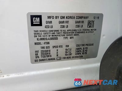 Zdjęcie 12 z 12 samochodu: 2020 BUICK ENCORE GX SELECT VIN:KL4MMDSL4LB092835 - miniatura