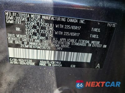 Zdjęcie 13 z 13 samochodu: 2016 TOYOTA RAV4 XLE VIN:2T3WFREV7GW238726 - miniatura