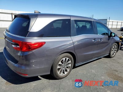 Trzecie zdjęcie samochodu z tyłu: 2021 HONDA ODYSSEY EXL VIN:5FNRL6H71MB021563 - miniatura
